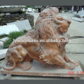 Garden stone outdoor lion statue marble sculpture of lion sunset red marble lion